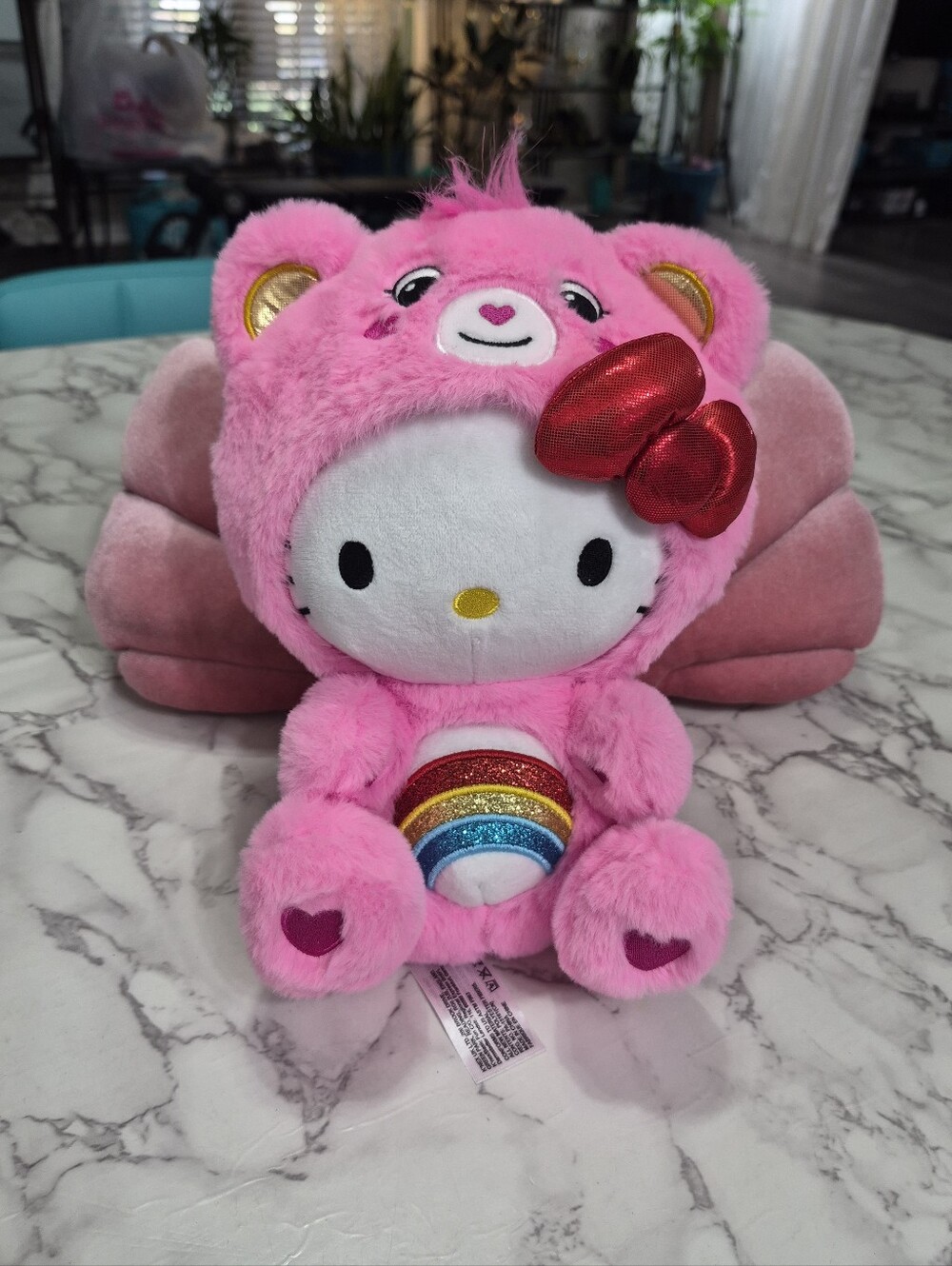 Care Bears x Hello Kitty Pink Rainbow Plush